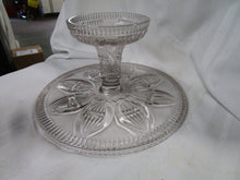 Load image into Gallery viewer, Vintage Imperial Glass Kayak Pattern Clear Glass Pedestal Cake Stand
