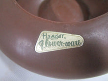 Load image into Gallery viewer, Vintage Haeger Flower-Ware Chocolate Brown Ceramic Lily Bowl Planter
