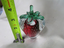 Load image into Gallery viewer, Vintage MP Marian Pyrcak Art Glass Strawberry Glass Paperweight
