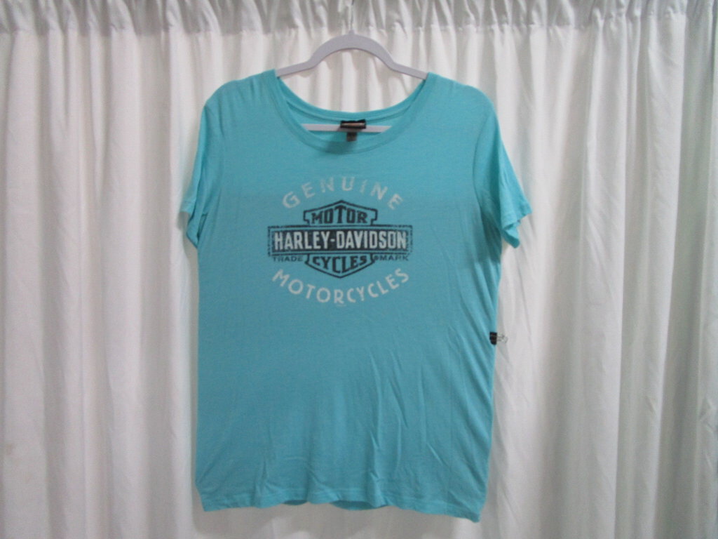 Harley Davidson, XLarge, Womens Shirt, Turquoise, Agusta GA