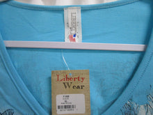 Load image into Gallery viewer, Liberty Wear, XL, Womens Motorcycle Shirt, Turquoise, New, Jackson Hole WY
