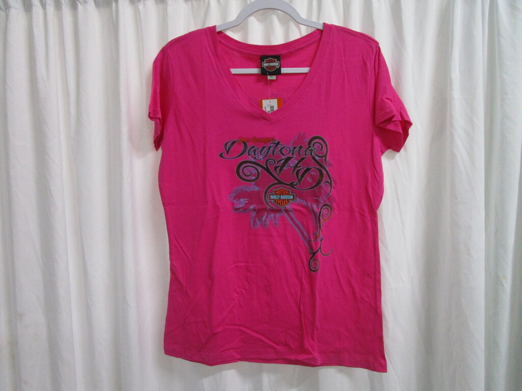 Harley Davidson, XXLarge, Womens Shirt, Pink, Daytona Beach FL