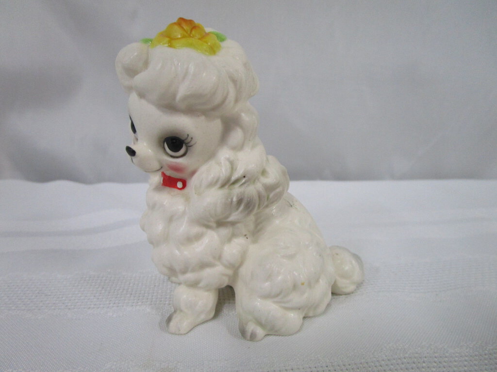 Vintage Josef Originals White Girl Poodle Figurine