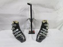 Load image into Gallery viewer, 1960s Humanic Mens Size 10 Medium Plastic Ski Boots with Metal Holder
