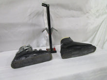 Load image into Gallery viewer, 1960s Humanic Mens Size 10 Medium Plastic Ski Boots with Metal Holder
