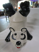 Load image into Gallery viewer, Vintage Avon Ceramic White/Black Upside Panda Cookie Jar
