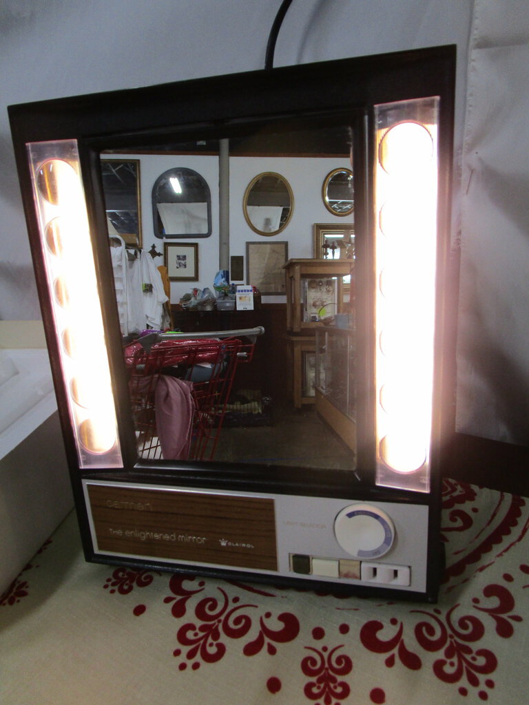 1968 Clairol Carmen The Enlightened Makeup Vanity Electric Mirror