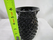 Load image into Gallery viewer, Vintage Black Amethyst Oval Hobnail Glass Small Vase
