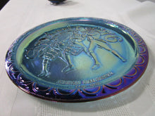 Load image into Gallery viewer, Vintage Blue Carnival Glass Spirit of 76 Bicentennial Collector Glass Plate
