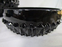 Load image into Gallery viewer, Indiana Glass Black Diamond Point Serving Bowl &amp; 2 Individual Bowls
