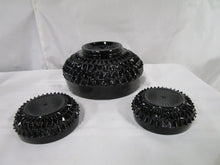 Load image into Gallery viewer, Indiana Glass Black Diamond Point Serving Bowl &amp; 2 Individual Bowls
