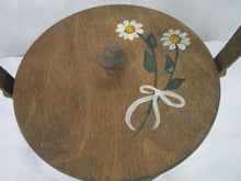 Load image into Gallery viewer, Vintage Basketville Handpainted Daisies Wood Firkin Basket
