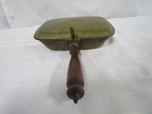 Load image into Gallery viewer, Vintage Brass and Wood Handle Crumb Catcher with Horse and Shield Crest

