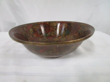 Load image into Gallery viewer, Vintage India Enameled Metal Floral Decor Bowl
