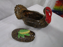 Load image into Gallery viewer, Vintage Ceramic Painted Turkey Tureen with Corn Cob Lid
