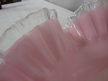 Load image into Gallery viewer, Vintage Fenton Pink Silver Crest Large Ribbon Edge Bowl
