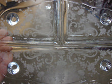 Load image into Gallery viewer, Vintage Fostoria Etched Floral Divided Three Part Relish Dish
