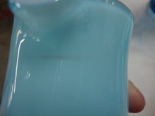 Load image into Gallery viewer, Vintage Fenton 4&quot; Blue Creamer with Clear Blue Applied Handle
