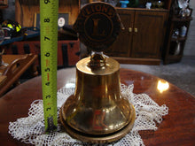 Load image into Gallery viewer, 1957 Lions International Solid Brass Call to Meeting Bell Erwin Lions Club
