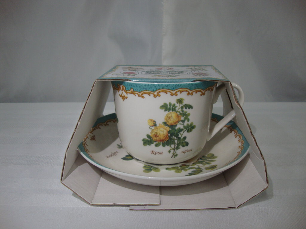 Vintage Kent Pottery Herb Garden Collection Cup & Saucer Gift Set