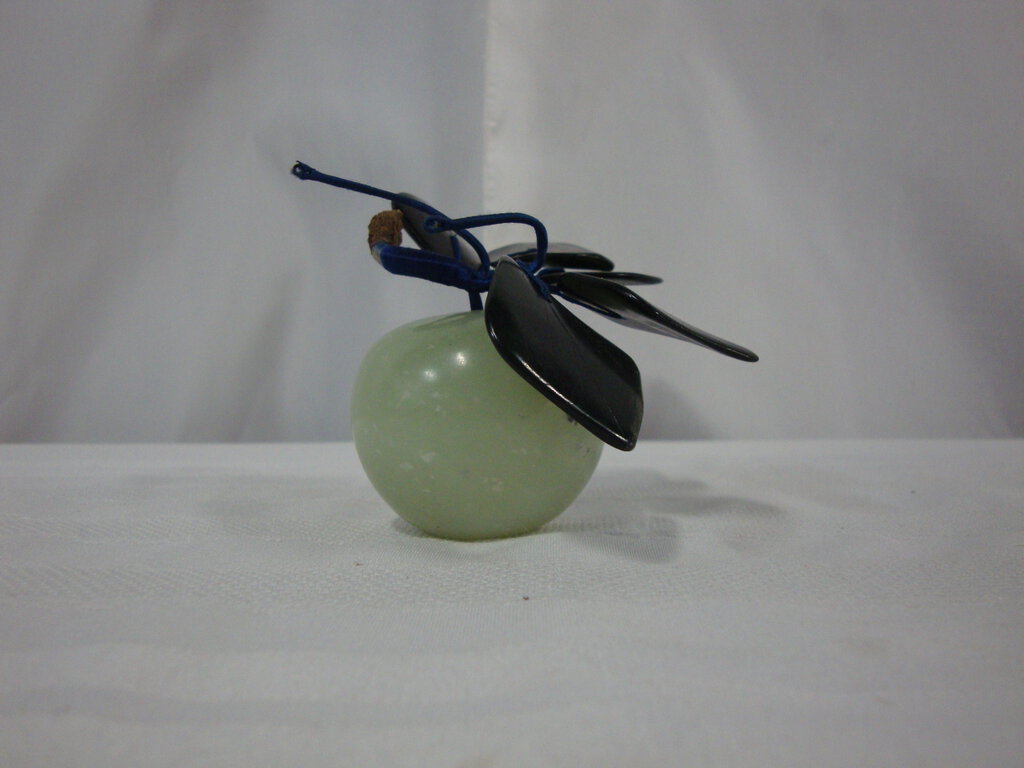 Vintage Stone Fruit Sculptures with Leaves (Sold Individually)