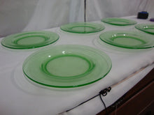 Load image into Gallery viewer, Vintage Vaseline Uranium Luncheon Glass Plates Set of 6
