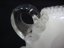 Load image into Gallery viewer, Vintage Fenton Silver Crest Art Glass Ruffled Edge Heart Bowl
