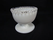 Load image into Gallery viewer, Vintage Fenton Silver Crest Milk Glass Footed Candy Mint Bowl Dish
