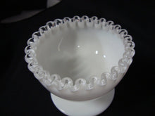 Load image into Gallery viewer, Vintage Fenton Silver Crest Milk Glass Footed Candy Mint Bowl Dish

