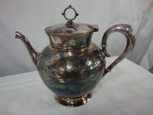 Load image into Gallery viewer, Antique Webster &amp; Bro. Quad Silverplate Floral Etched TeapotFloral Etched Teapot
