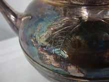 Load image into Gallery viewer, Antique Webster &amp; Bro. Quad Silverplate Floral Etched TeapotFloral Etched Teapot
