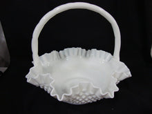 Load image into Gallery viewer, Vintage Fenton Hobnail Milk Glass Decor Basket
