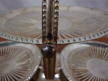 Load image into Gallery viewer, Vintage Godinger Silverplate Folding Three Plate Cake Snack Stand Holder
