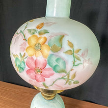 Load image into Gallery viewer, Vintage Hand-Painted Floral Parlor Banquet Lamp - Rewired
