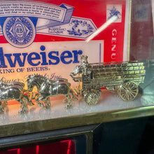 Load image into Gallery viewer, Vintage Budweiser Horse-Drawn Coach Light-Up Digital Bar Clock

