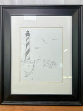 Load image into Gallery viewer, Framed Lighthouse Illustration
