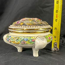 Load image into Gallery viewer, Vintage Capodimonte Italy Footed Decor Trinket Dish
