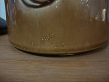 Load image into Gallery viewer, Vintage USA Brown Ceramic Whiskey Style Cookie Jug with Lid
