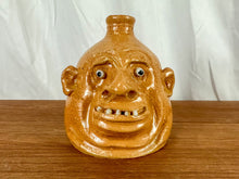 Load image into Gallery viewer, Signed Marvin Bailey &quot;Small Orange Ugly Face Jug with 5 Teeth&quot;
