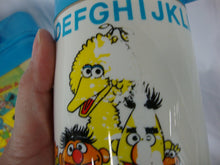 Load image into Gallery viewer, Vintage Aladdin Sesame Street Blue Plastic Lunchbox with Thermos
