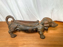 Load image into Gallery viewer, Vintage Cast Iron Dachshund-Shaped Doorstop/Boot Scraper
