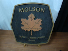 Load image into Gallery viewer, Vintage Molson Beer Foam Faux Wood Textured Bar Man Cave Sign Wall Decor
