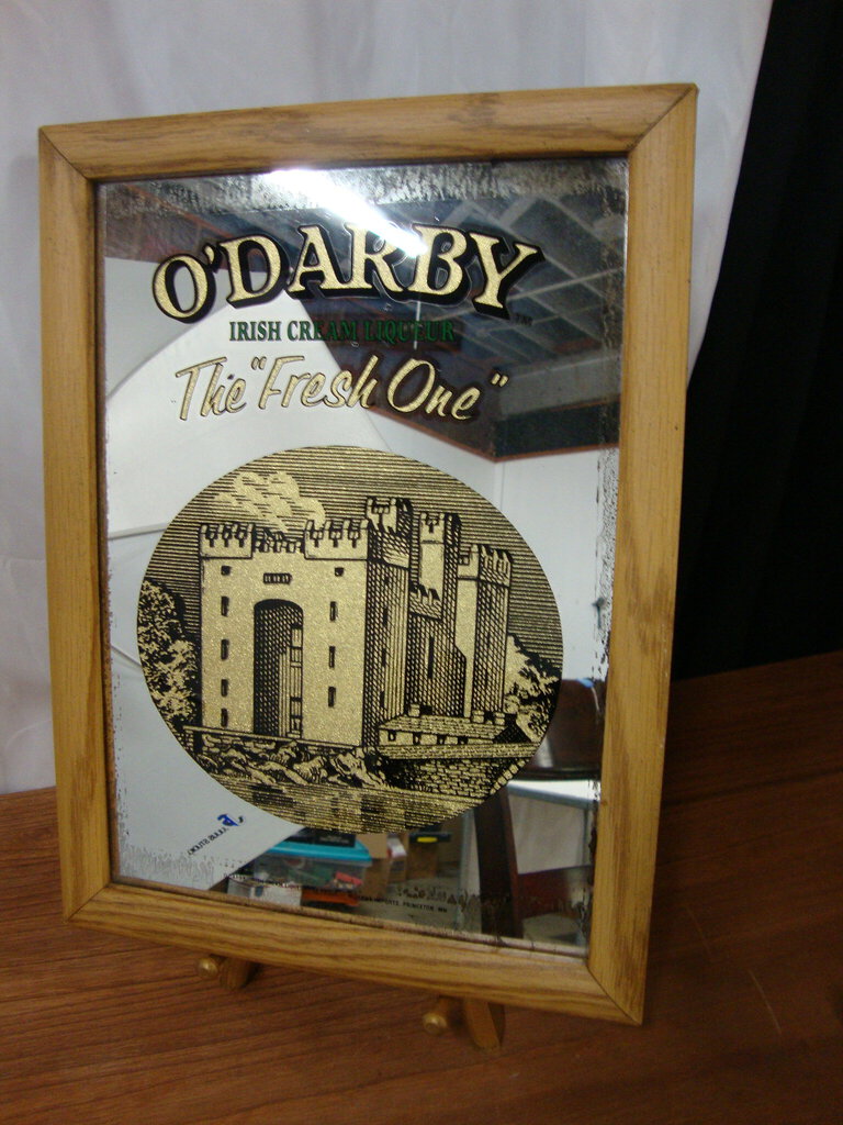 Vintage O'Darby Irish Cream Liqueur Bar Man Cave Mirror Wall Decor