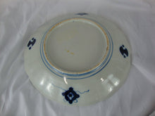 Load image into Gallery viewer, Antique Oriental Flow Blue Crane Floral Serving Platter Charger
