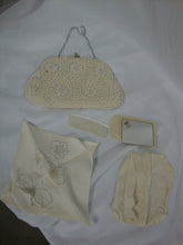 Load image into Gallery viewer, Vintage Bags By Dormar Japan Cream Beaded Evening Bag with Chain Handle
