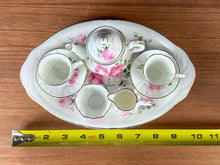 Load image into Gallery viewer, Crown Victorian Bone China Child&#39;s Miniature Tea Set - Pink Rose
