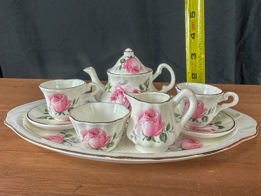 Gorgeous Antique Fine Bone China Miniature Teapots, hotsell Set of 6