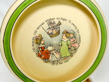Load image into Gallery viewer, Vintage Roseville Pottery Nursery Rhyme Rolled Rim Bowl
