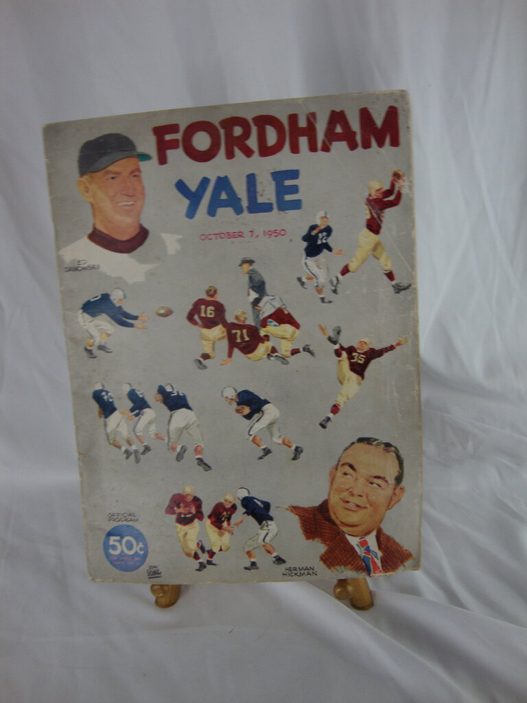 October 7, 1950 Fordham vs Yale NCAA Football Game Program