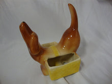 Load image into Gallery viewer, Vintage Ceramic Dachshund Dresser Ring Caddy Dish
